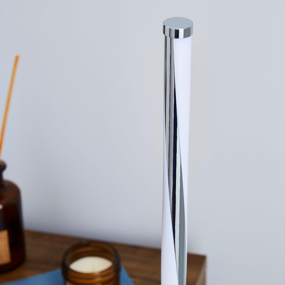 Hettie Integrated LED Floor Lamp Silver – image 3