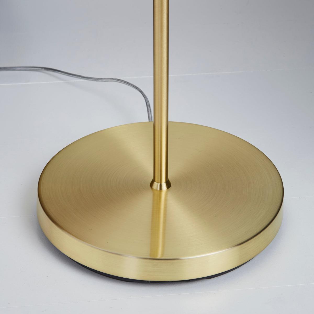 Eniola Frosted White Glass Ball Gold Floor Lamp Gold – image 4
