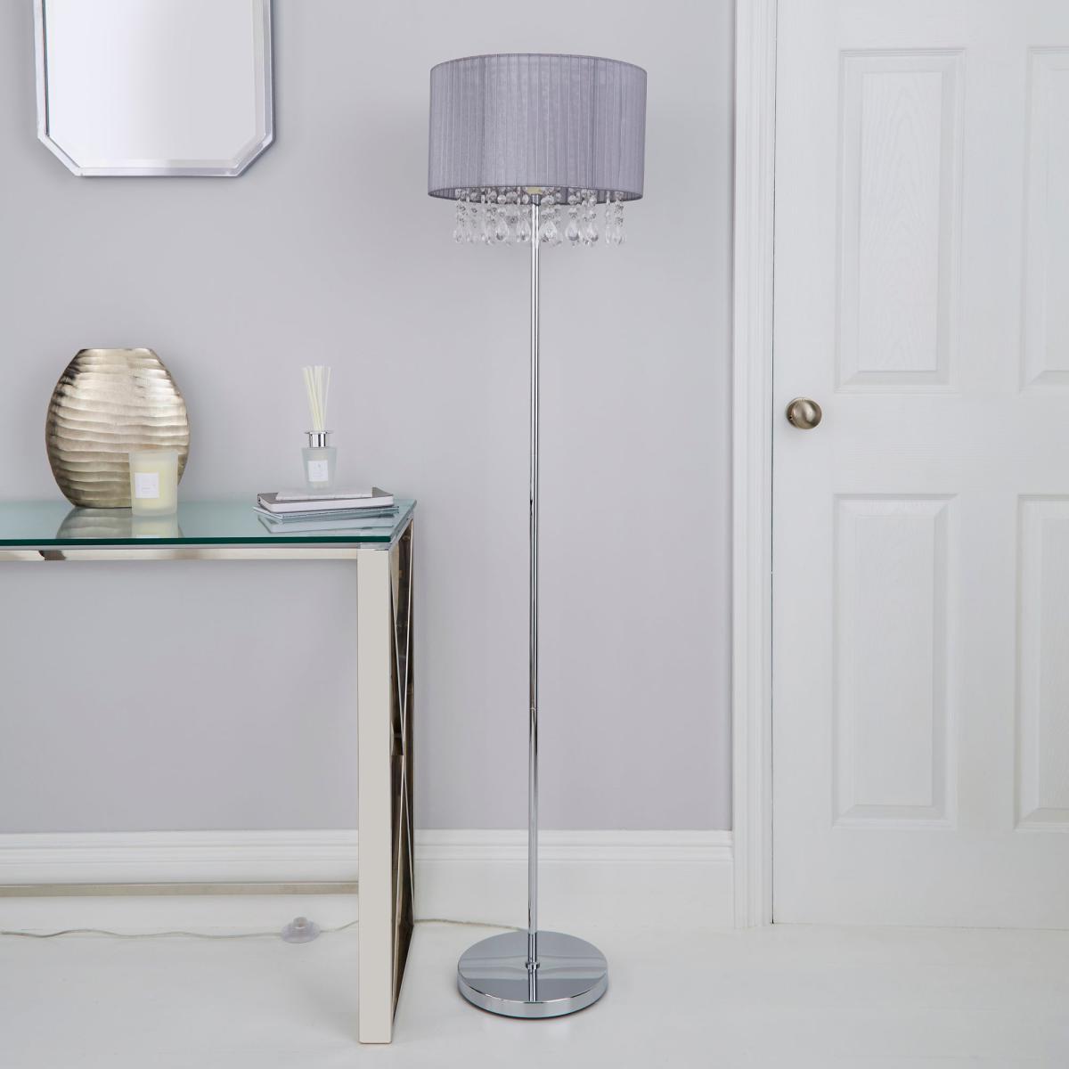 Riah Jewel Grey Floor Lamp Grey – image 2