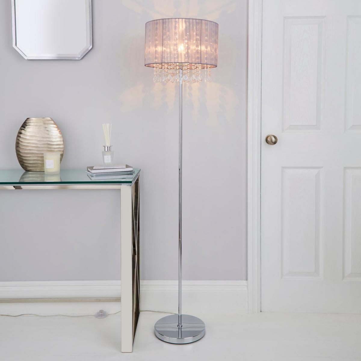 Riah Jewel Grey Floor Lamp Grey – image 1
