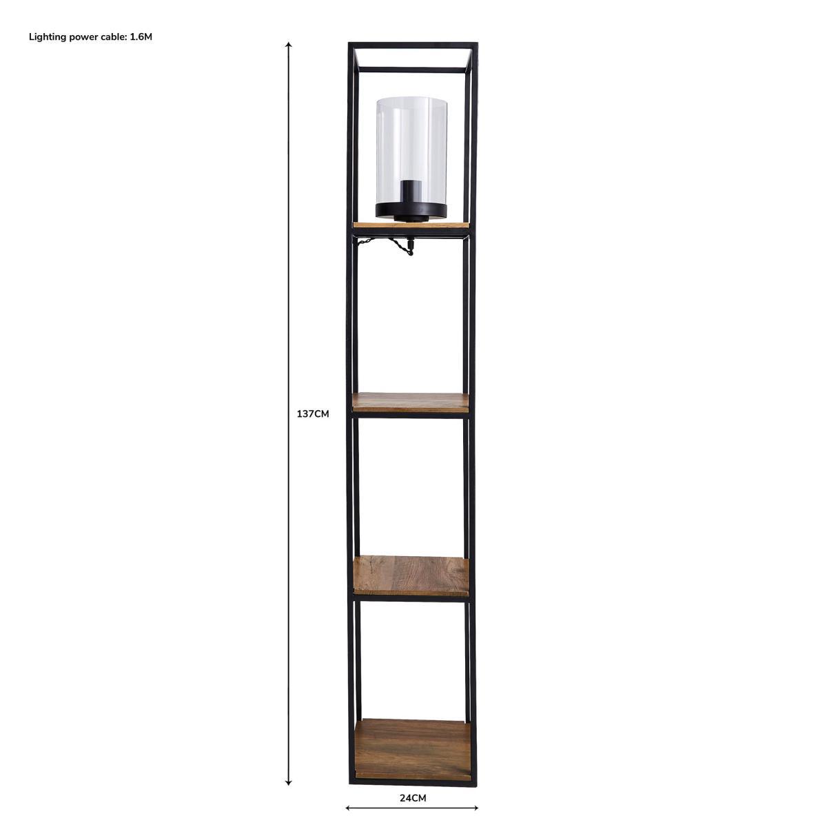 Fulton Shelved Floor Lamp Pine – image 8