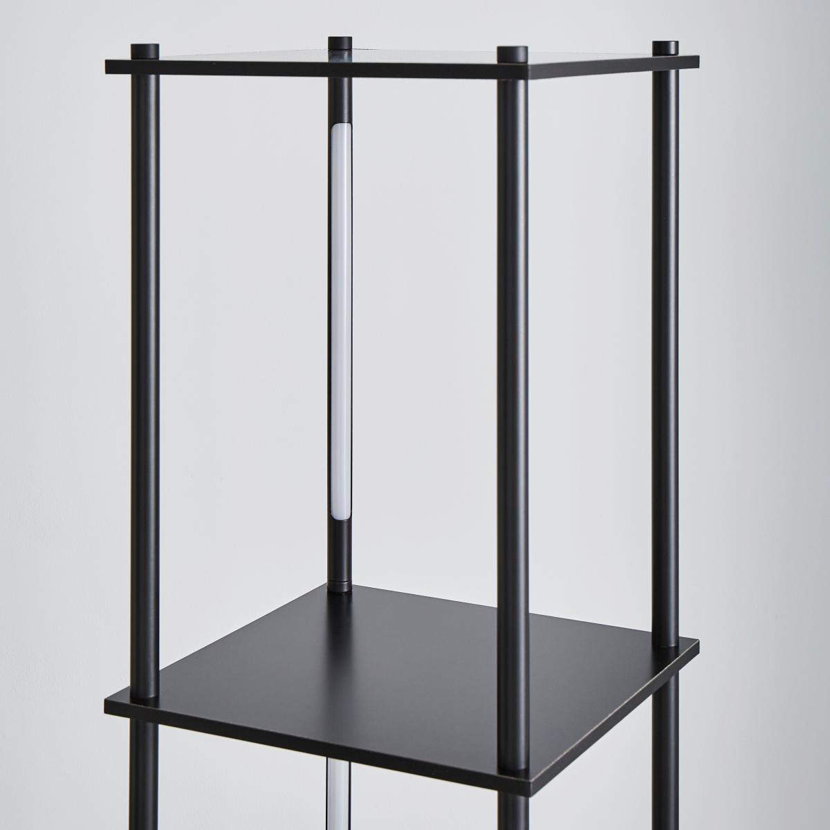 Franklin Replaceable Integrated LED Shelved Floor Lamp Black – image 3