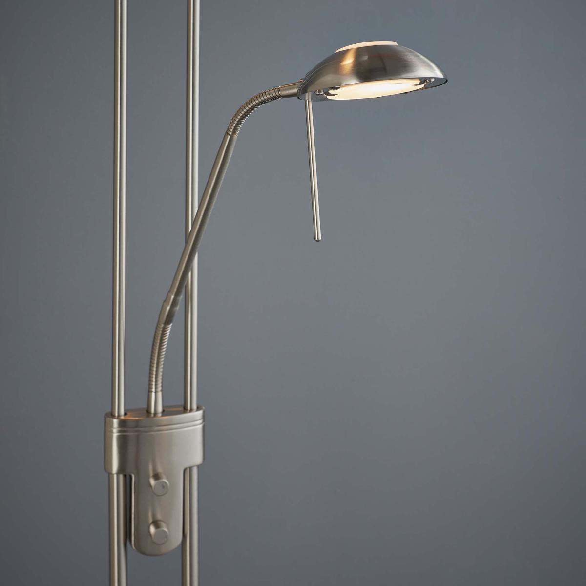 Vogue Rome Father And Child Floor Lamp Satin Nickel Chrome – image 3
