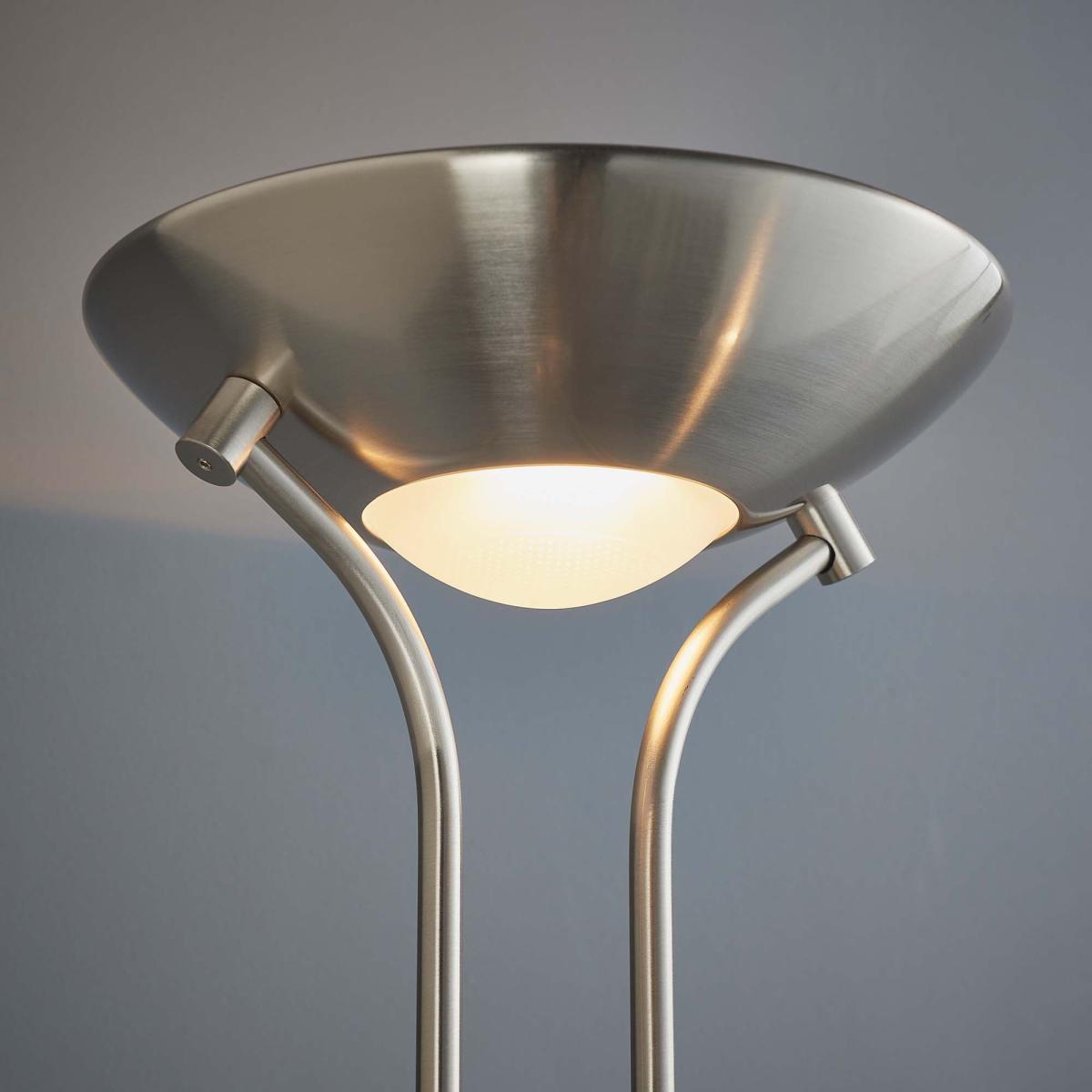 Vogue Rome Father And Child Floor Lamp Satin Nickel Chrome – image 4