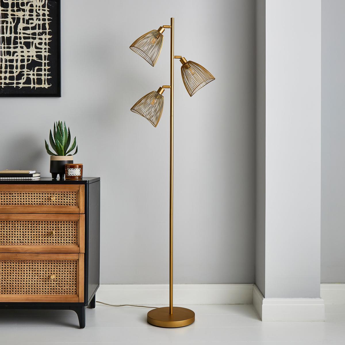 Elements Jaula Gold Floor Lamp Gold – image 2