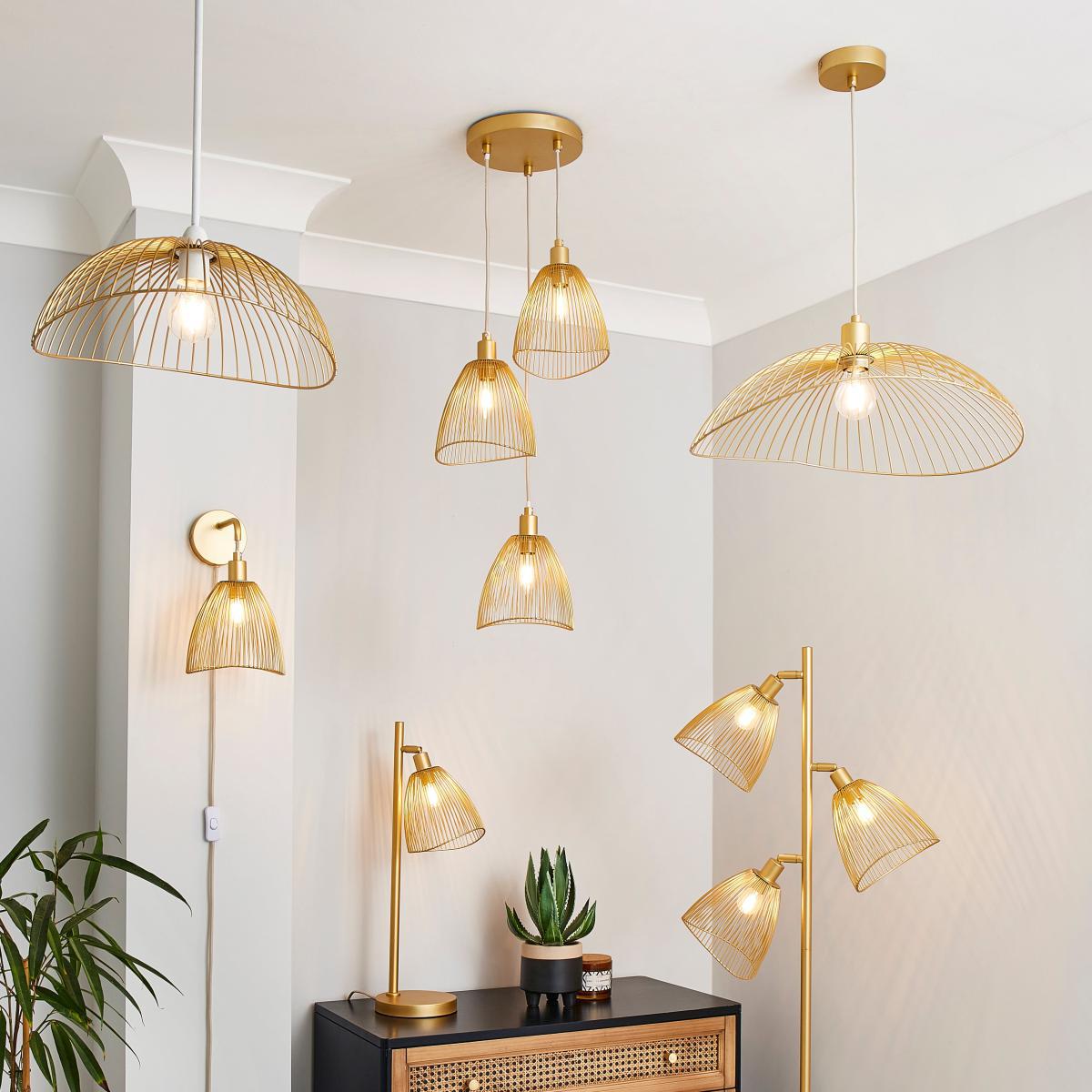 Elements Jaula Gold Floor Lamp Gold – image 6