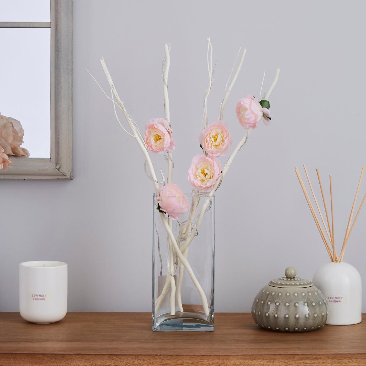 Pink Peony White Mini Twig Lights Pink – image 2