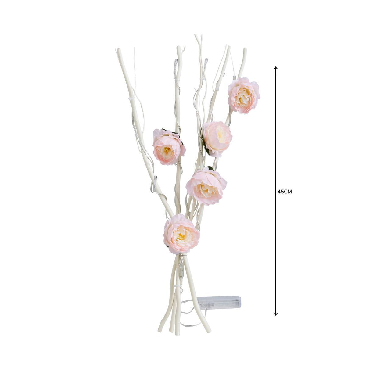 Pink Peony White Mini Twig Lights Pink – image 3