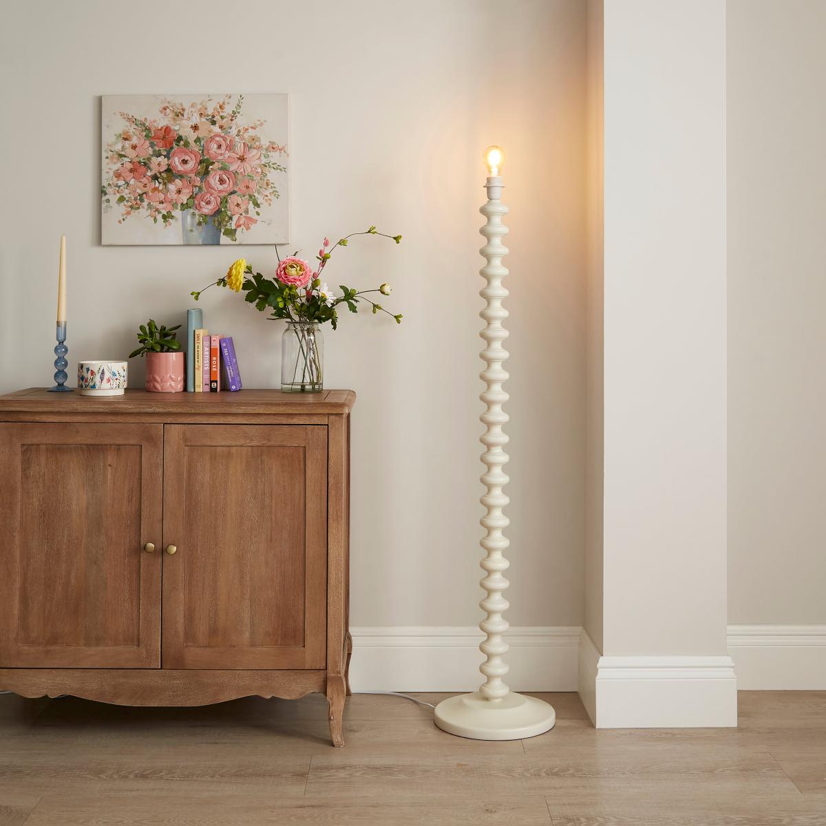 Bobby Coloured Floor Lamp Base Ivory – image 2