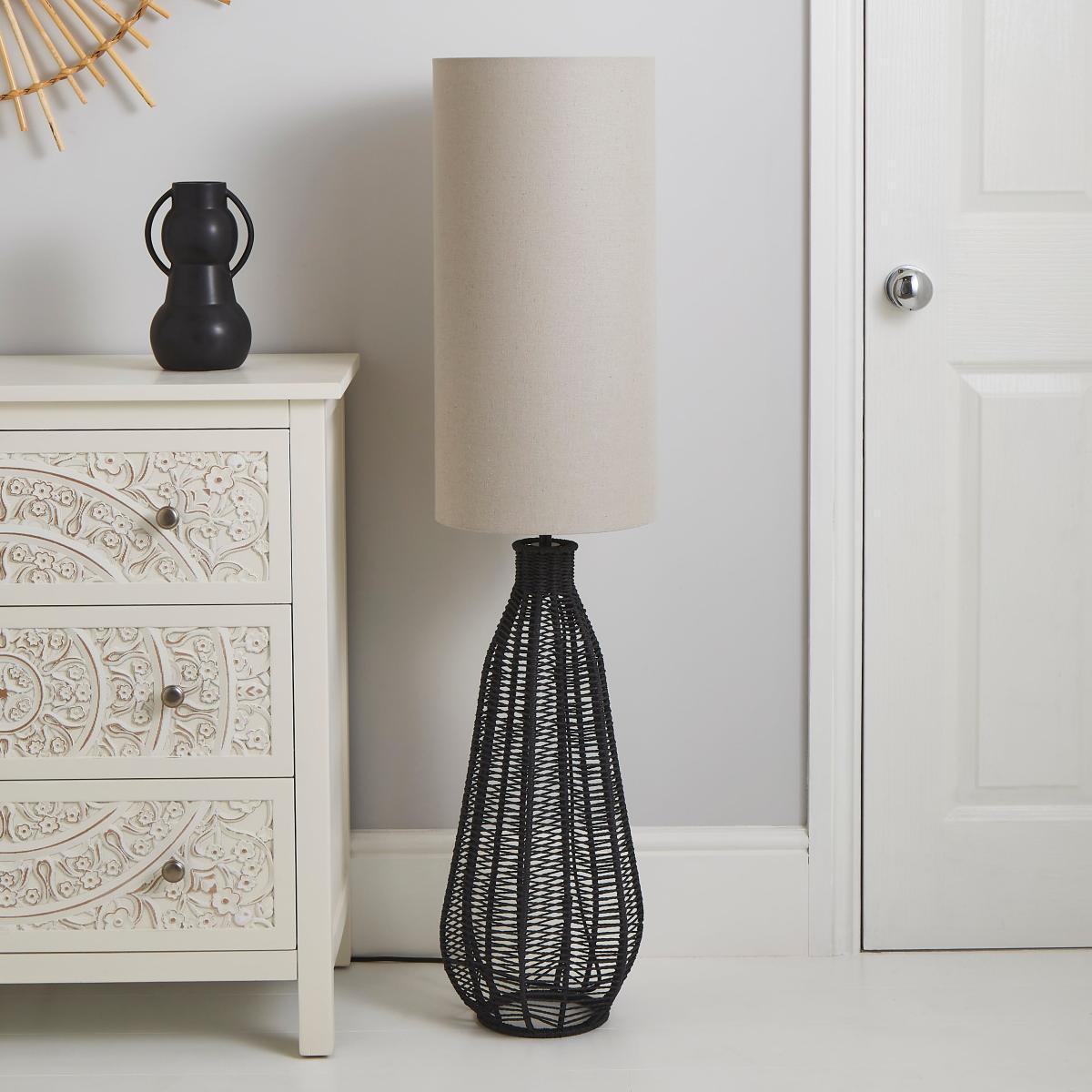 Kylo Woven String Floor Lamp Charcoal – image 2