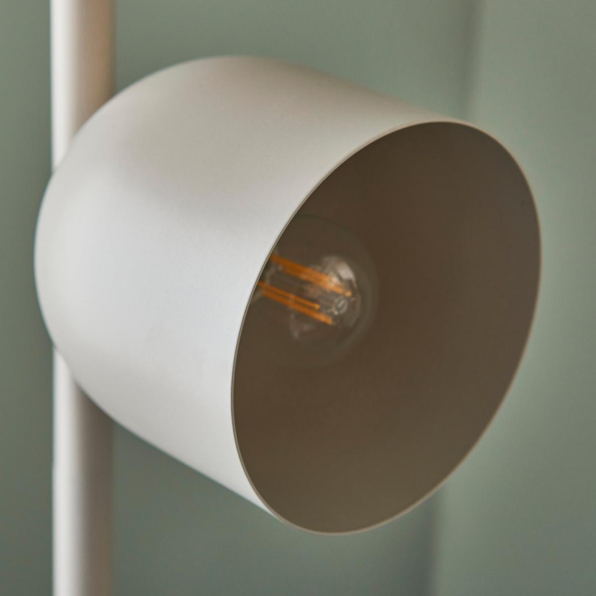 Copenhagen 2 Light Wood and Metal Floor Lamp Grey – image 3