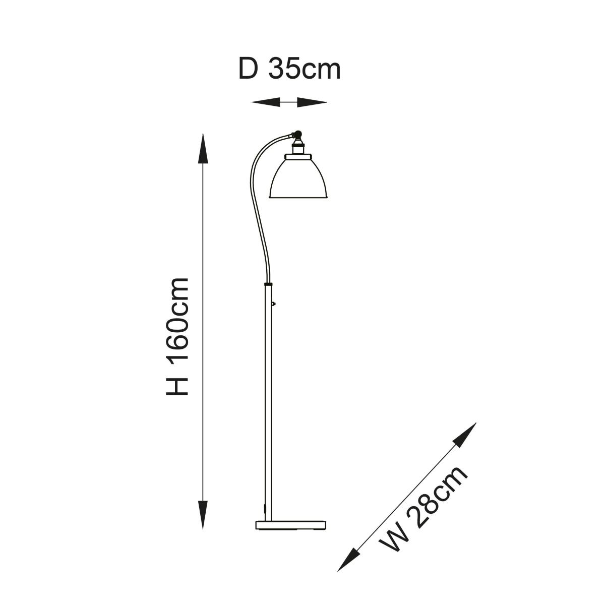 Vogue Elijah Industrial Adjustable Floor Lamp Matt Black – image 5