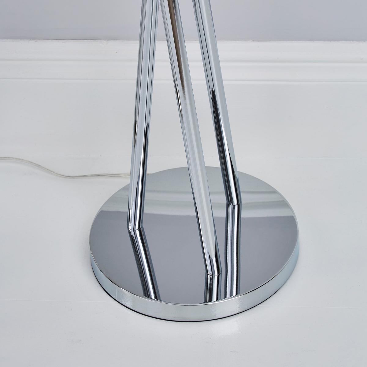 Tassani 3 Arm Integrated LED Bubble Acrylic Floor Lamp Silver, Chrome – image 4