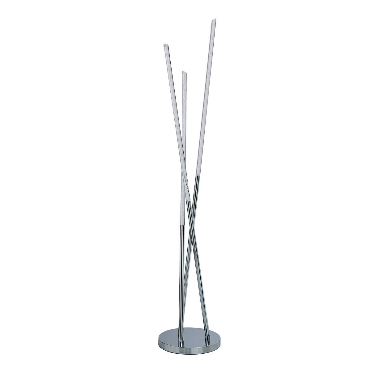 Tassani 3 Arm Integrated LED Bubble Acrylic Floor Lamp Silver, Chrome – image 5