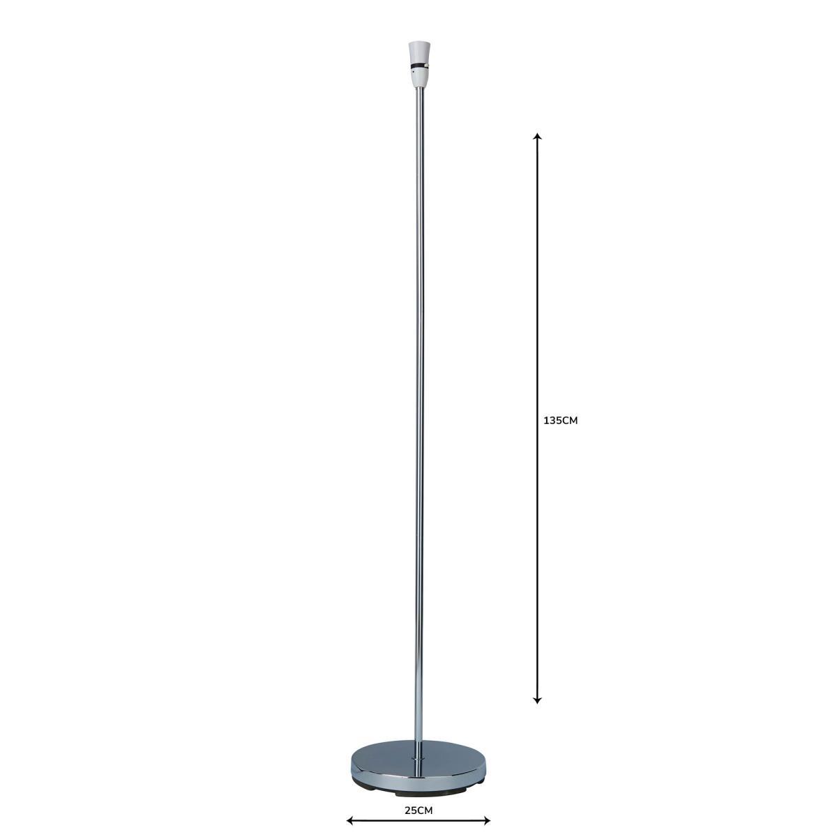 Stem Chrome Floor Lamp Base Silver – image 6