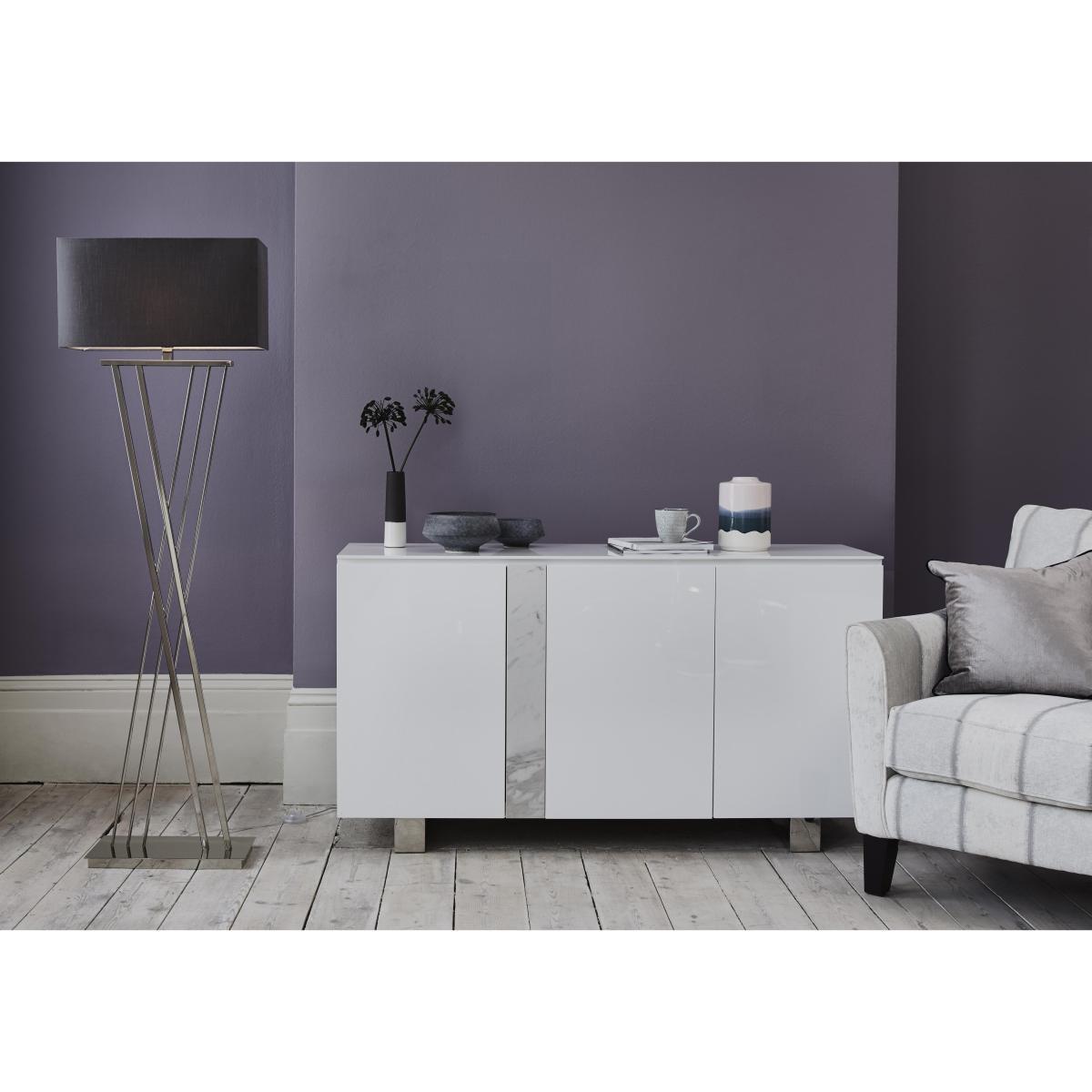 Farren Nickel Floor Lamp - Silver – image 2