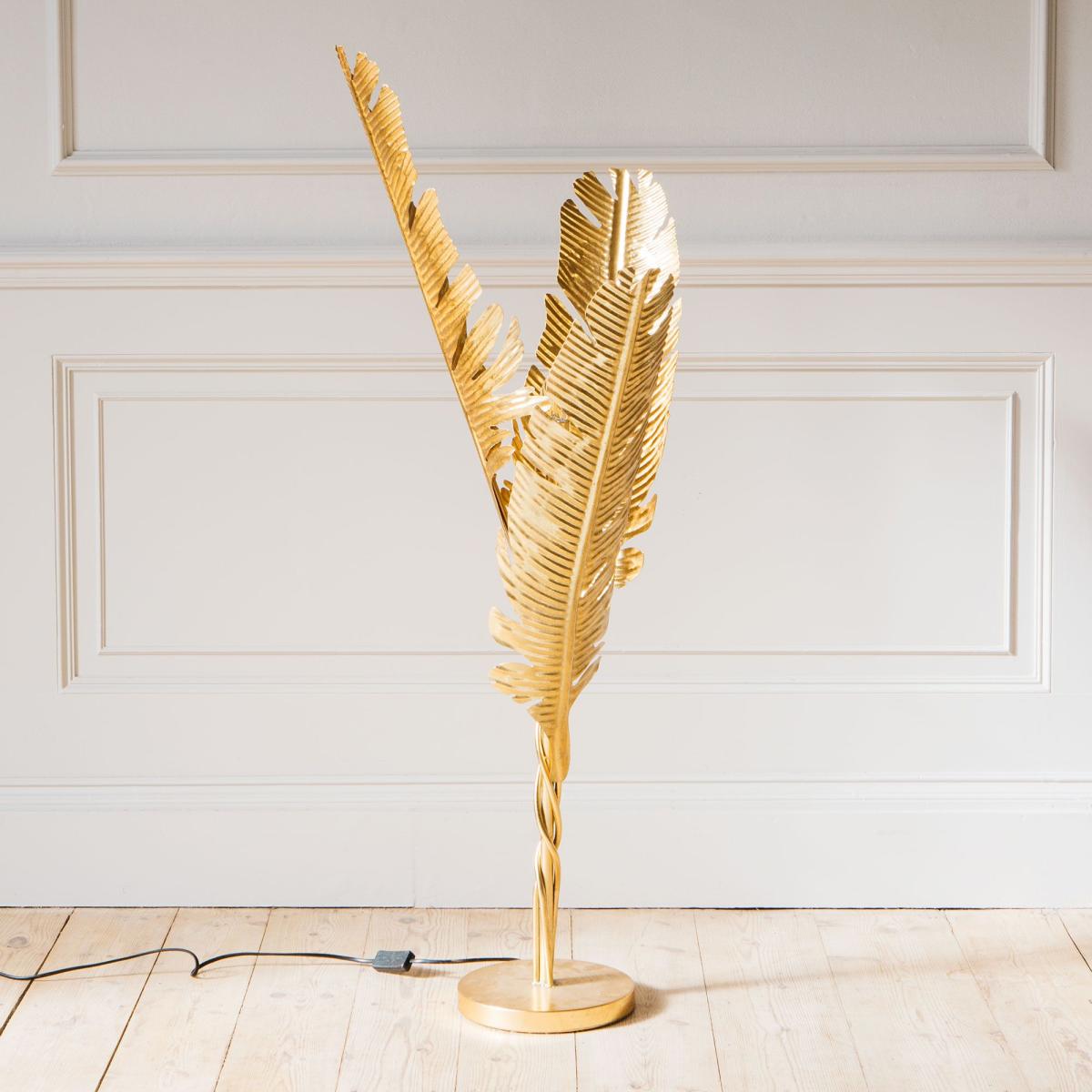 Small Gold Feather Floor Lamp – image 2
