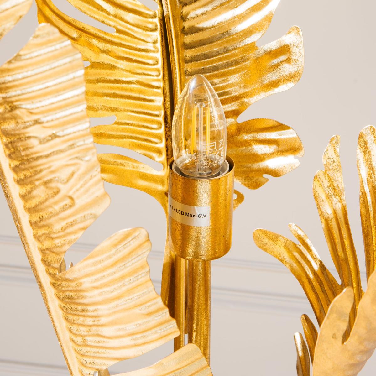 Small Gold Feather Floor Lamp – image 3