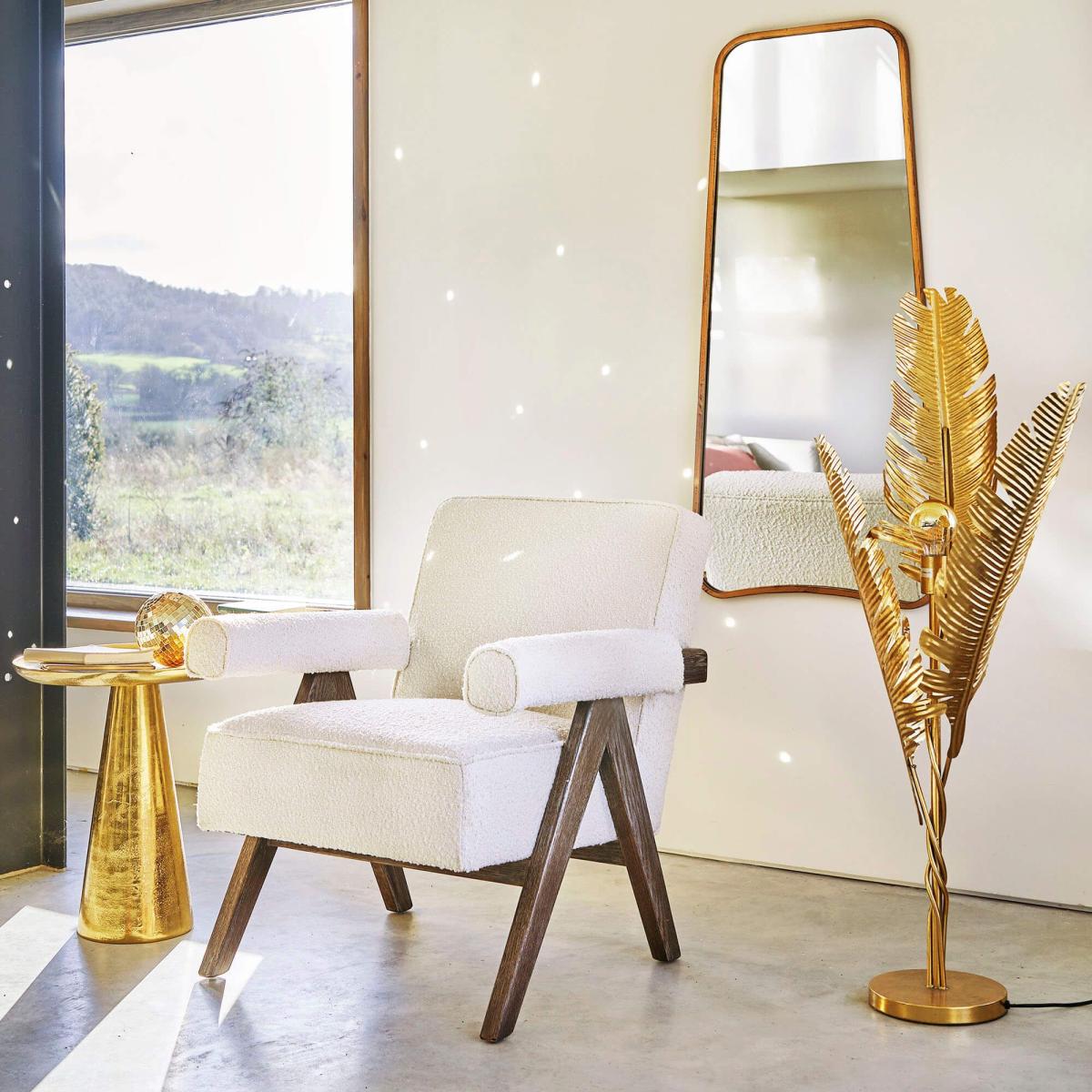 Small Gold Feather Floor Lamp – image 5