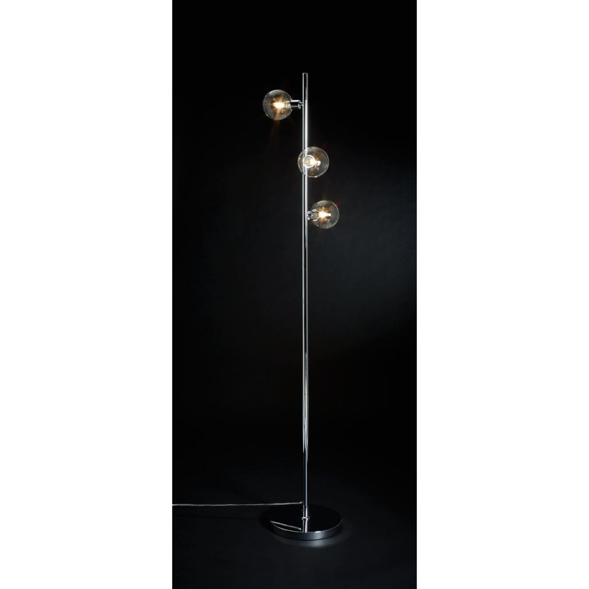 Habitat Glam 3 Light Floor Lamp - Chrome – image 2