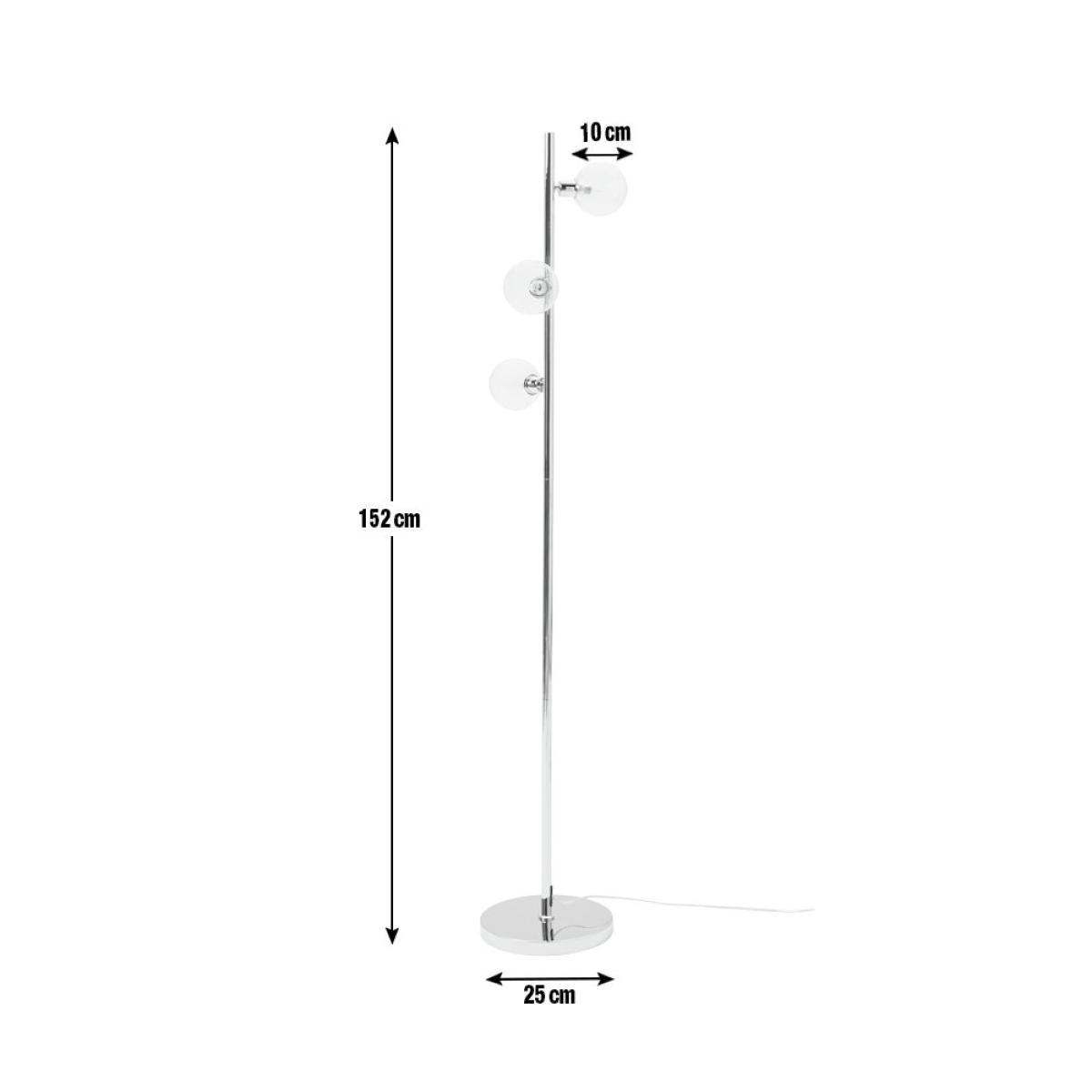 Habitat Glam 3 Light Floor Lamp - Chrome – image 9