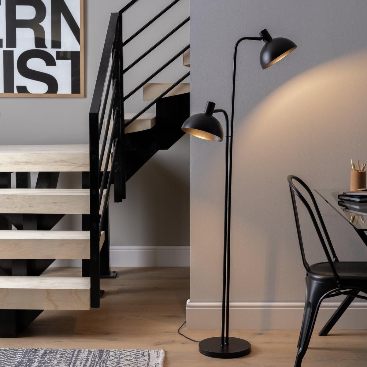 Habitat Spun Adjustable Multihead Floor Lamp - Black – image 2