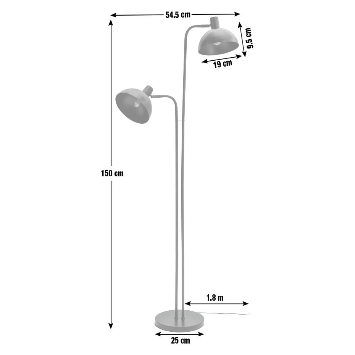 Habitat Spun Adjustable Multihead Floor Lamp - Black – image 8