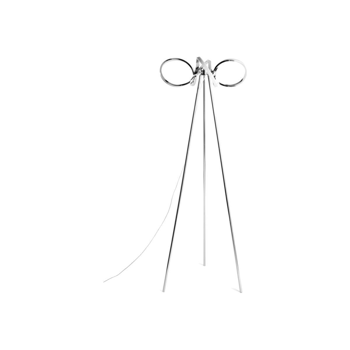 Habitat Spiral LED Tripod Floor Lamp - Chrome – image 1