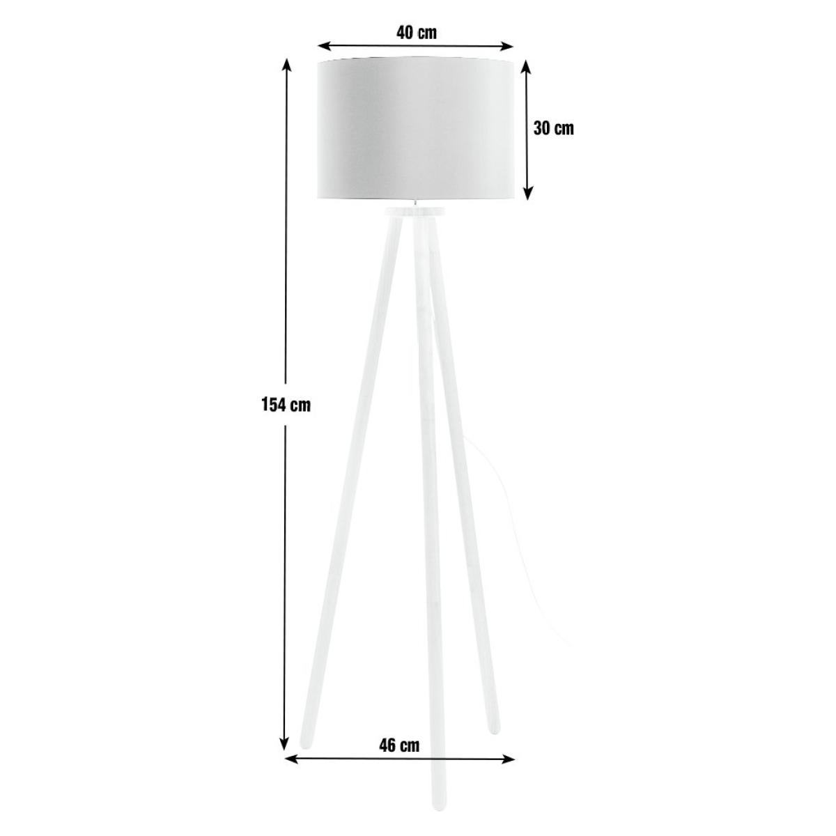 Habitat Wooden Tripod Floor Lamp - Wood and Grey – image 3