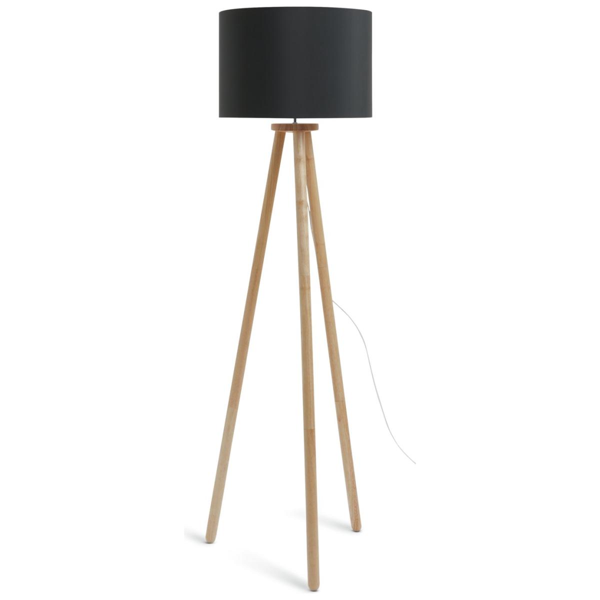 Habitat Wooden Tripod Floor Lamp - Wood and Grey – image 4