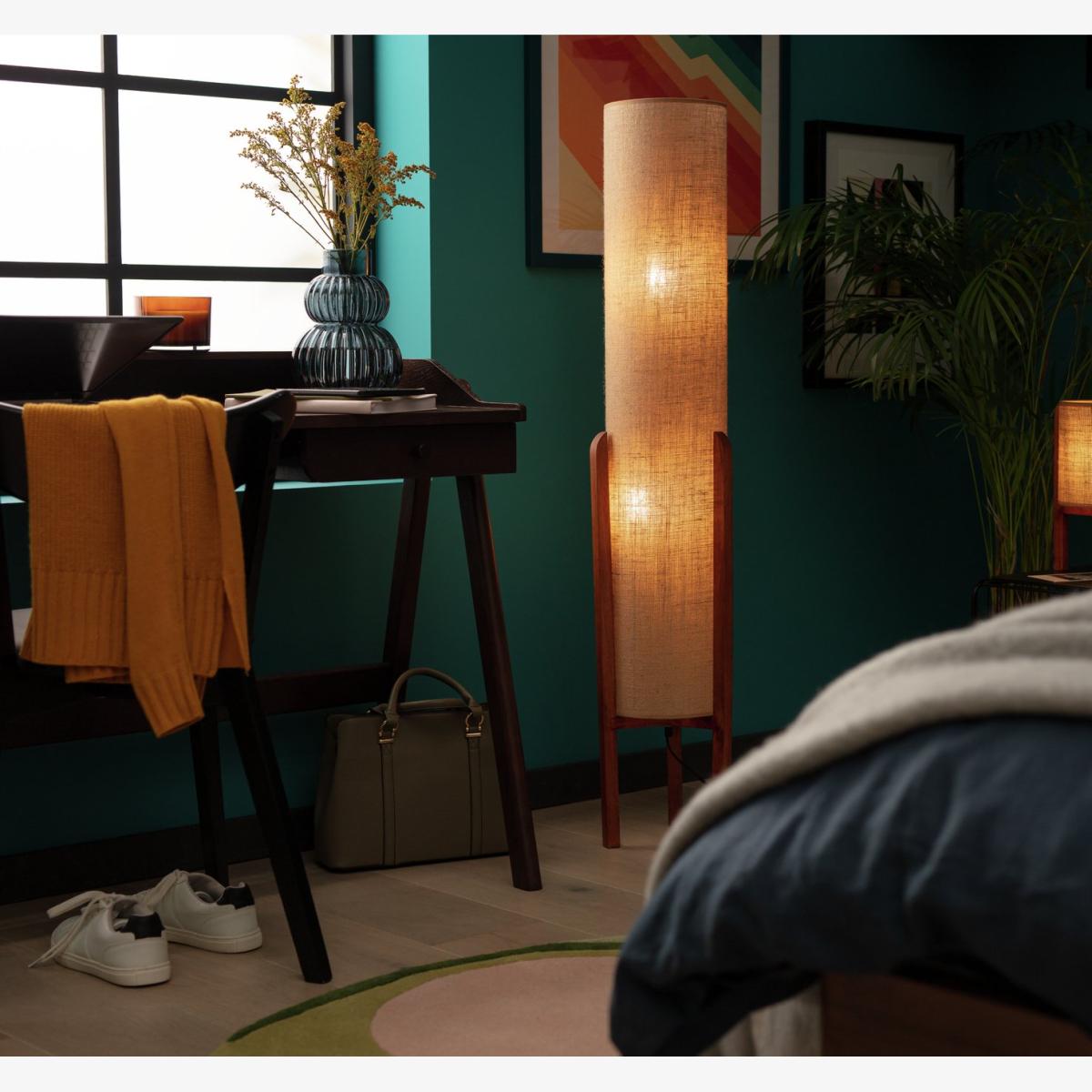 Habitat Arbaa Woven Column Floor Lamp - Natural – image 1