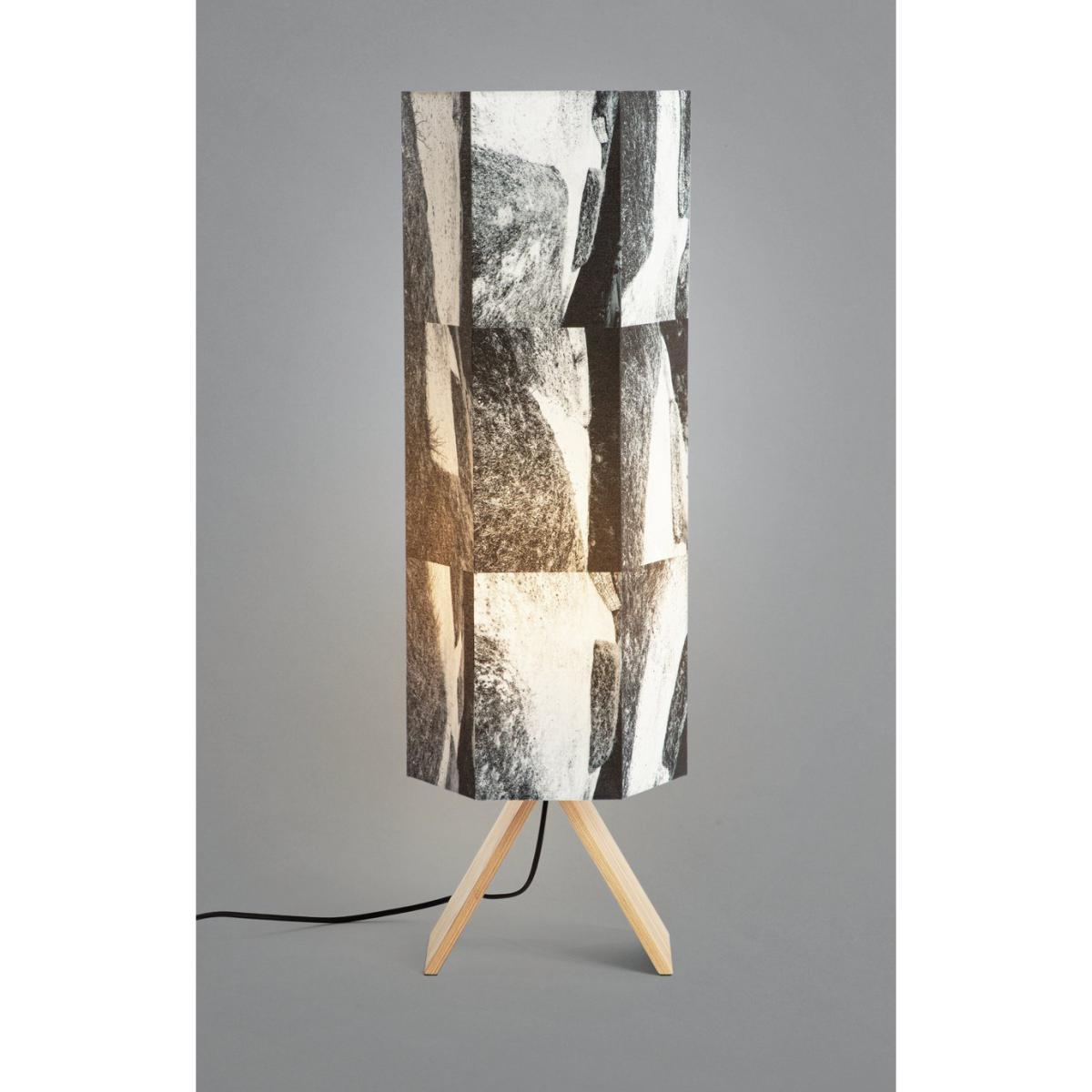 Habitat Whiteleaf Printed Column Floor Lamp - Black & White – image 2