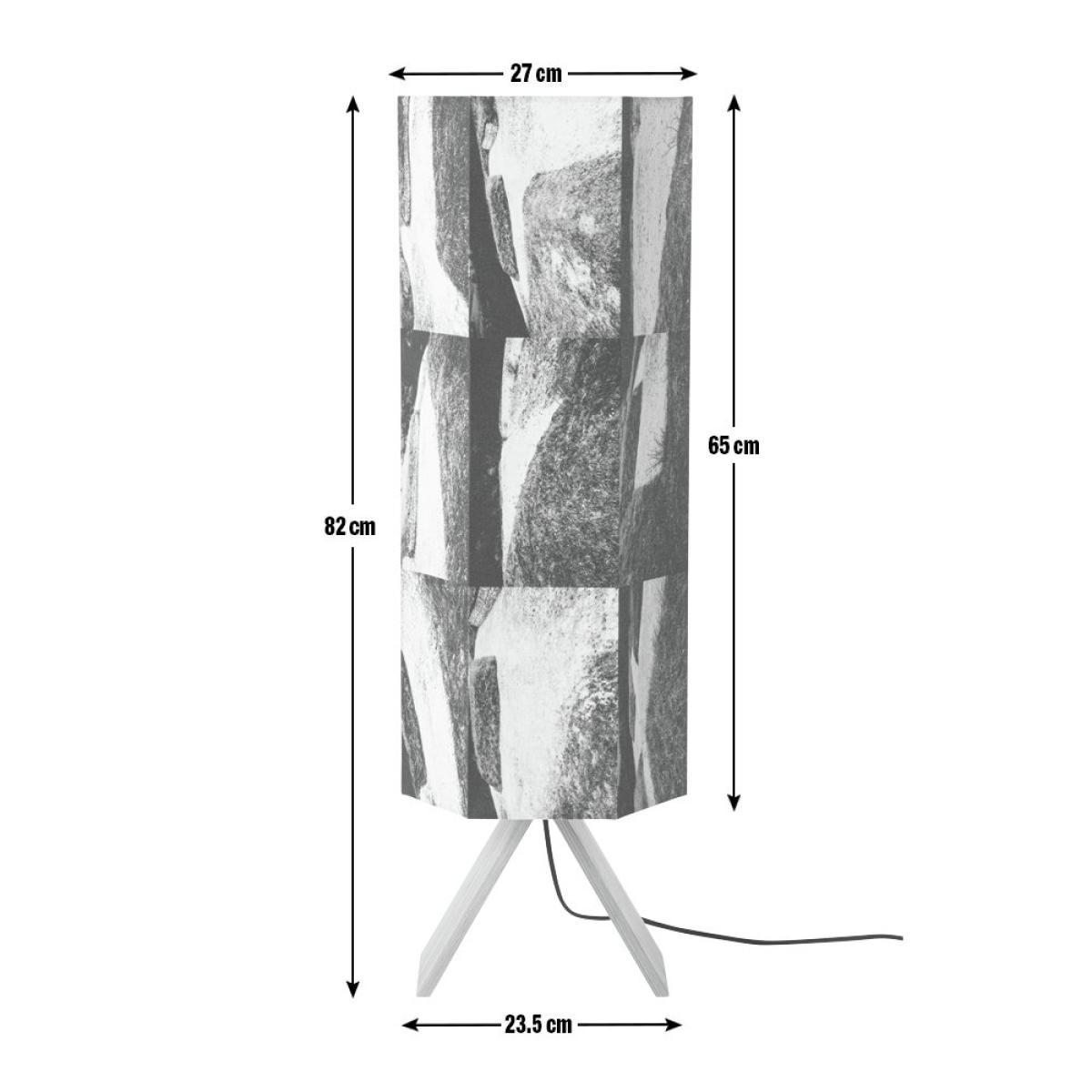 Habitat Whiteleaf Printed Column Floor Lamp - Black & White – image 3