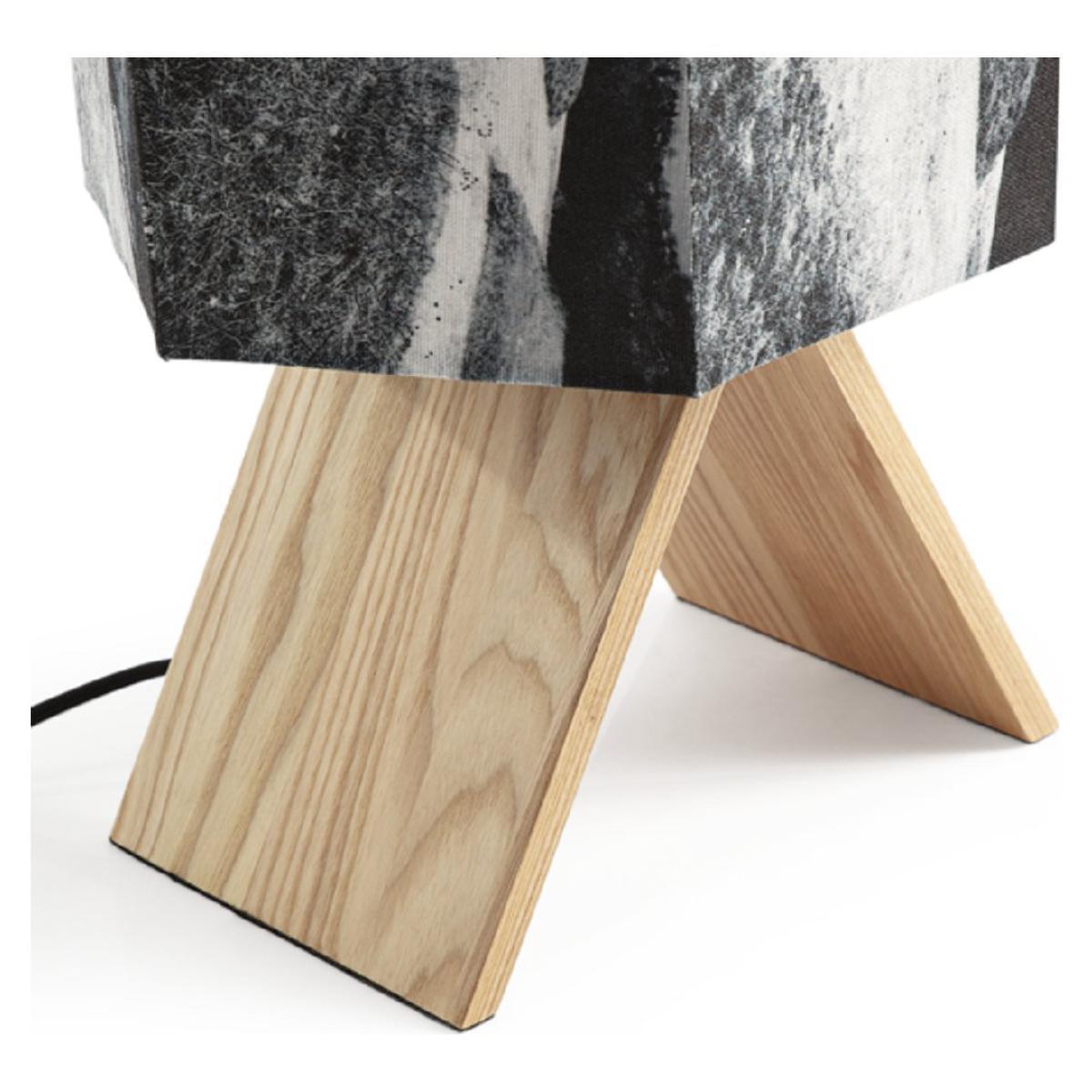 Habitat Whiteleaf Printed Column Floor Lamp - Black & White – image 5