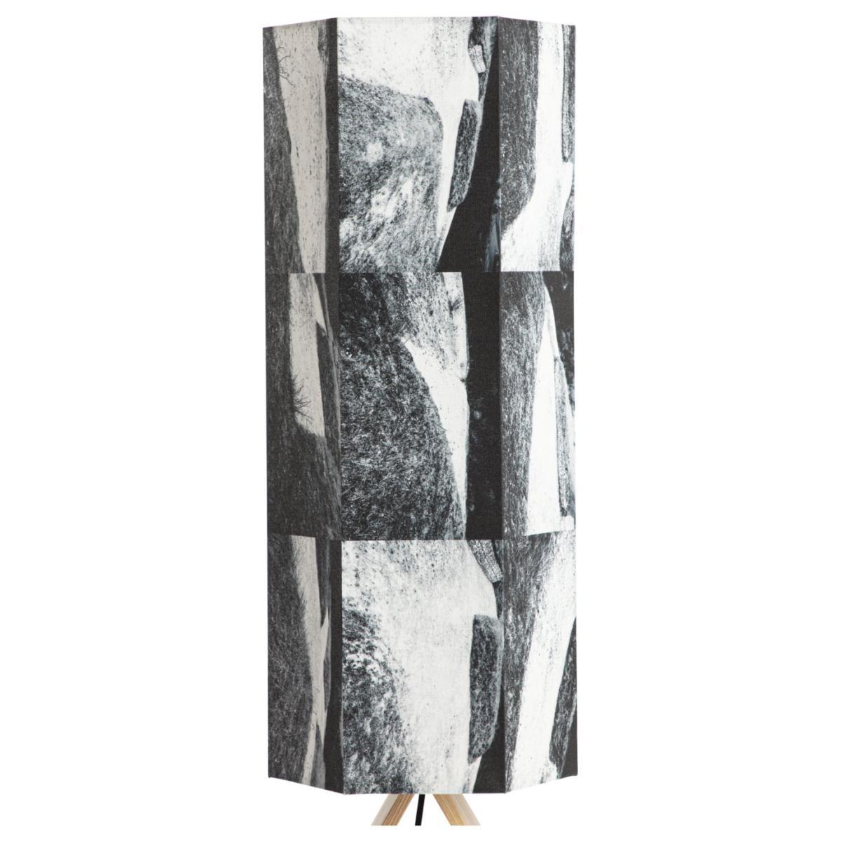 Habitat Whiteleaf Printed Column Floor Lamp - Black & White – image 7