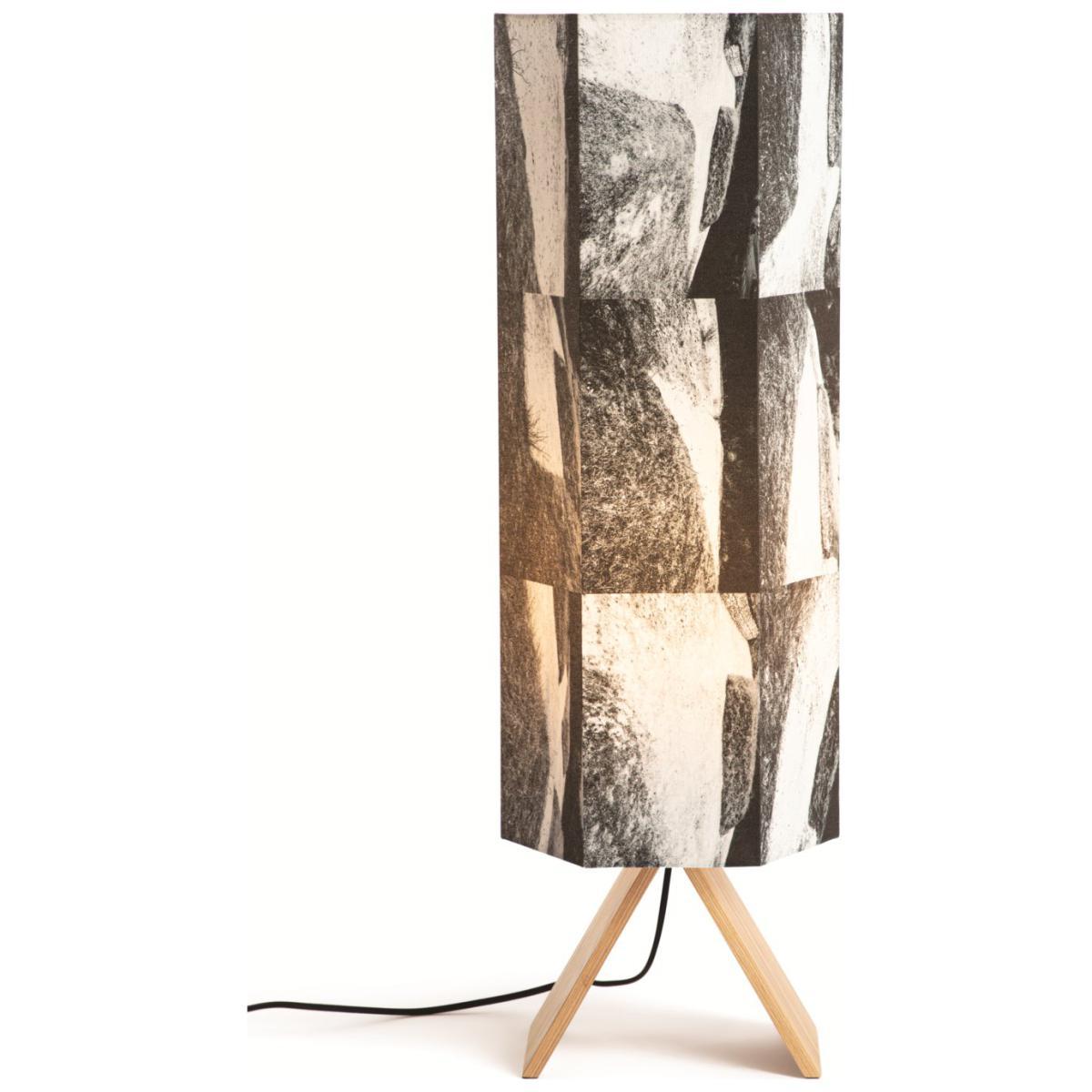 Habitat Whiteleaf Printed Column Floor Lamp - Black & White – image 9