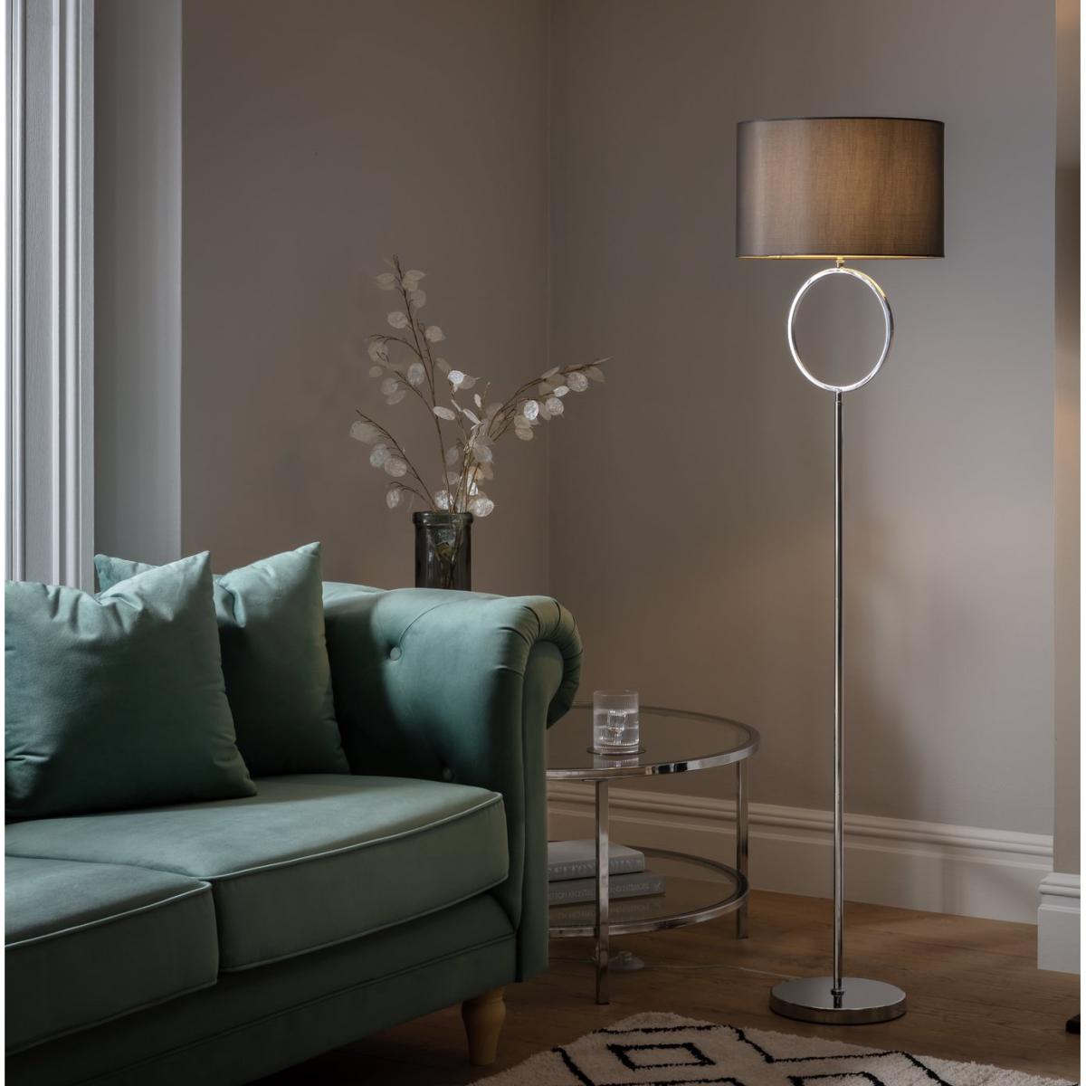 Habitat Ring Floor Lamp - Chrome – image 2