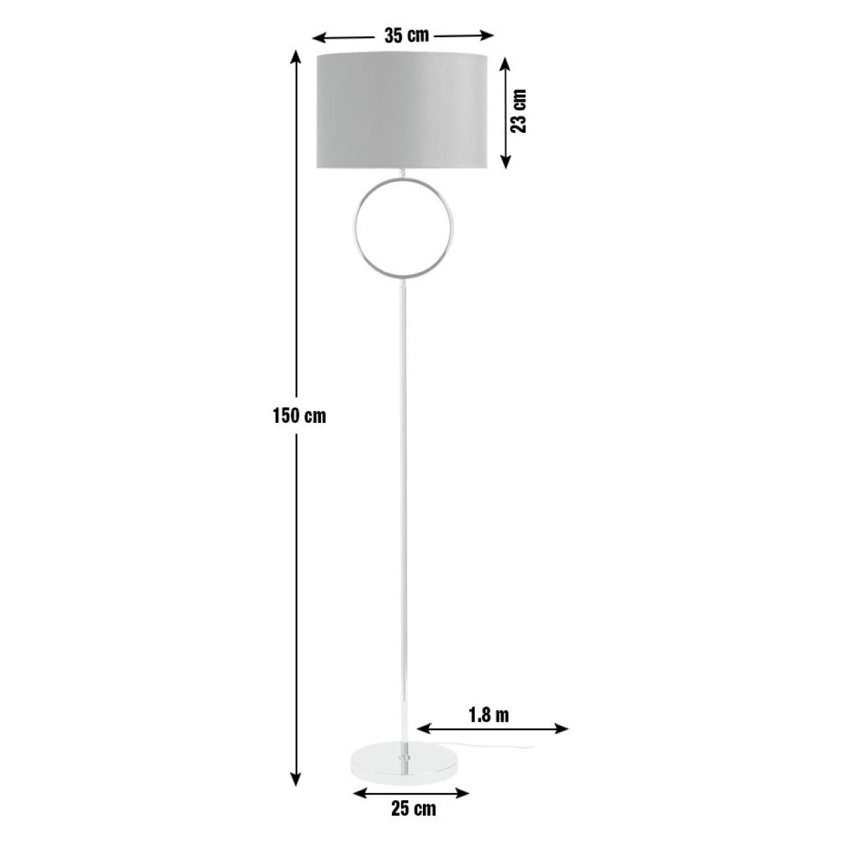 Habitat Ring Floor Lamp - Chrome – image 3