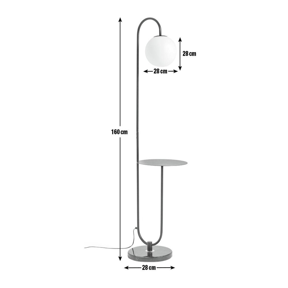 Habitat Sagara Opal Shelf Floor Lamp - Black – image 9