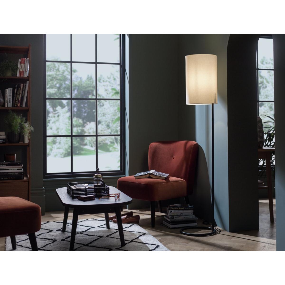 Habitat Narr Metal Shade Floor Lamp - Black and White – image 2