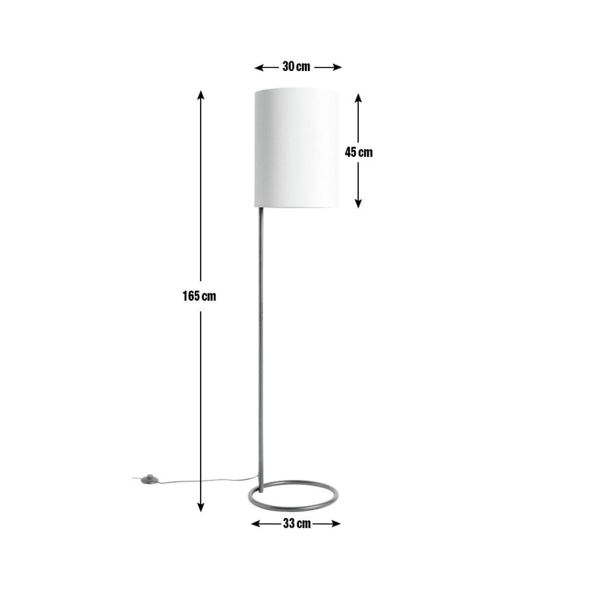 Habitat Narr Metal Shade Floor Lamp - Black and White – image 9