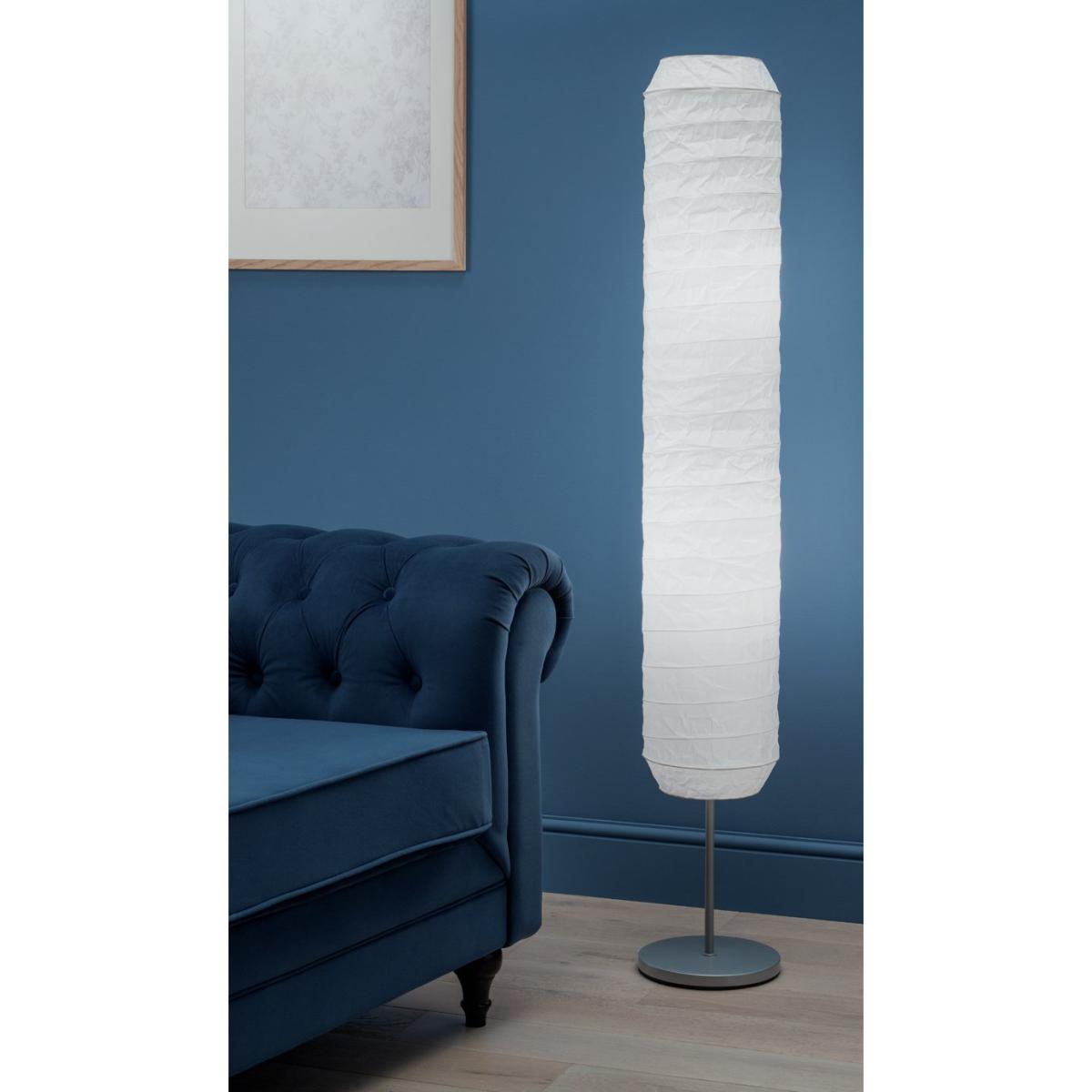 Habitat Cylinder Paper Floor Lamp - White – image 8