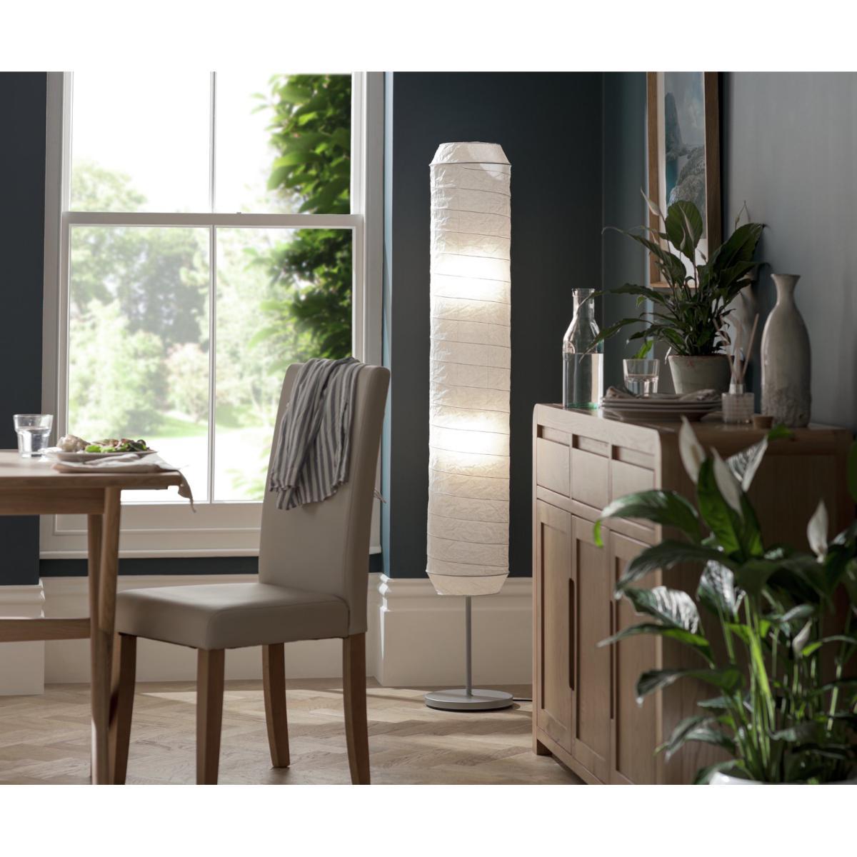 Habitat Cylinder Paper Floor Lamp - White – image 9