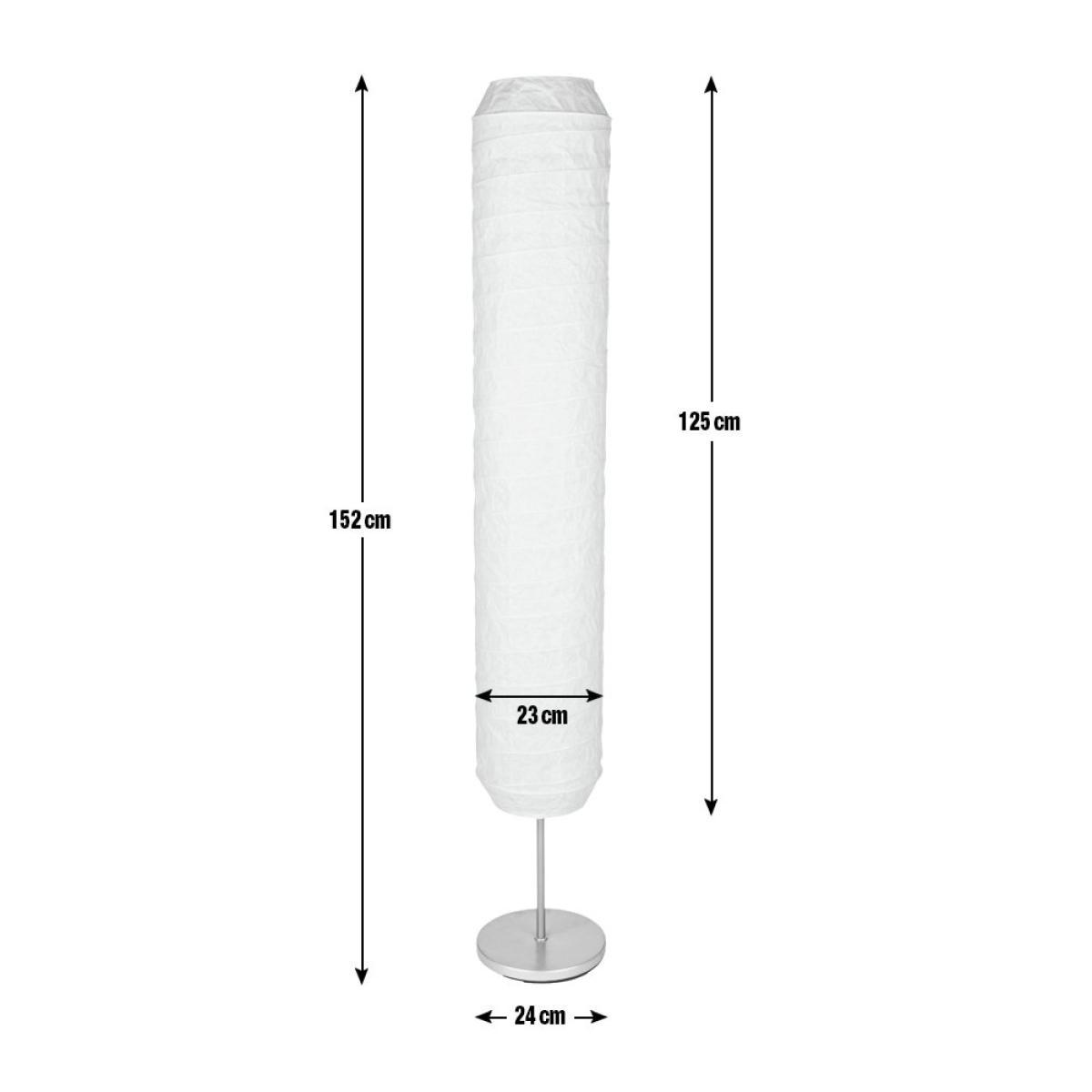 Habitat Cylinder Paper Floor Lamp - White – image 10
