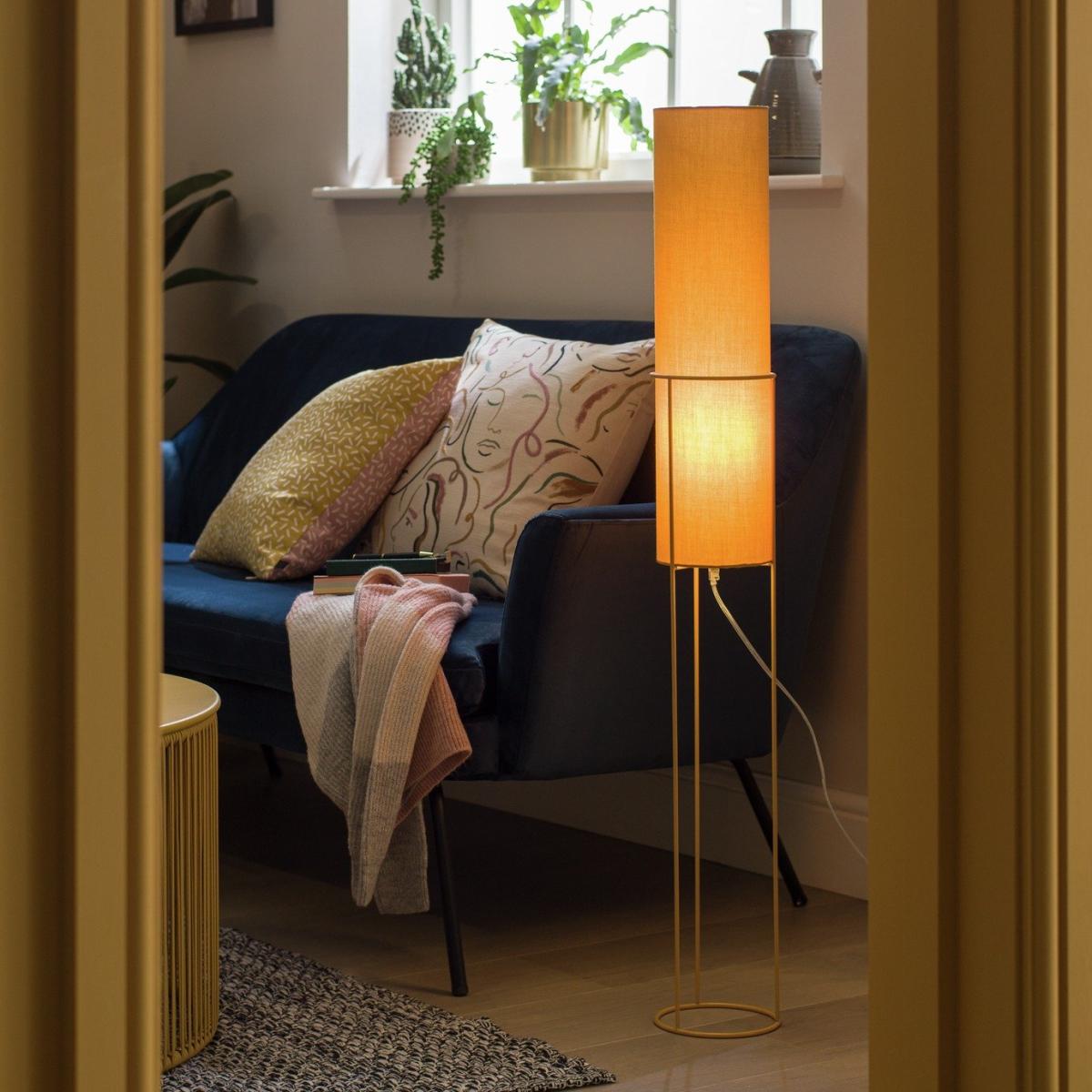 Habitat Column Floor Lamp - Mustard