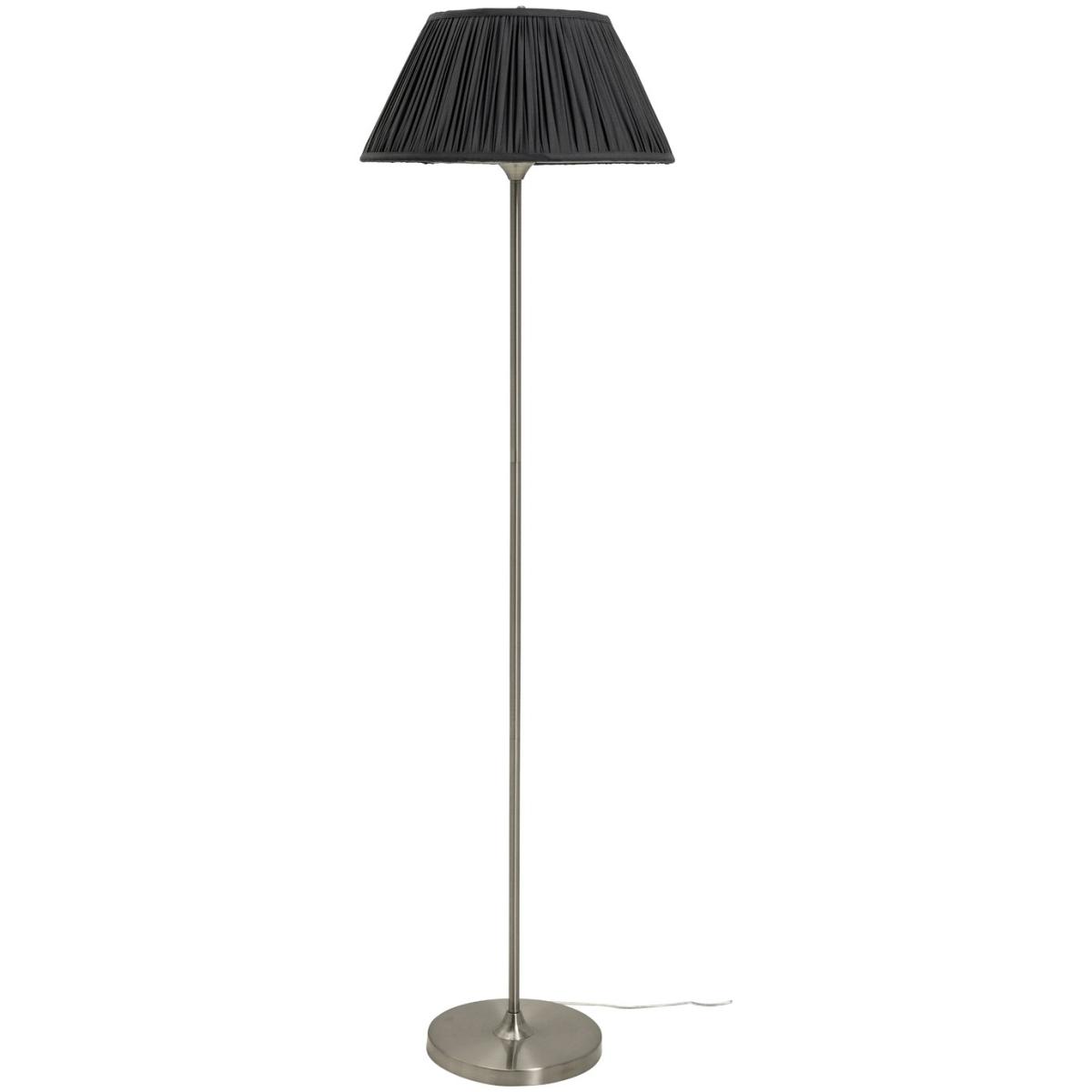 Habitat Pleated Floor Lamp - Satin Nickel – image 3