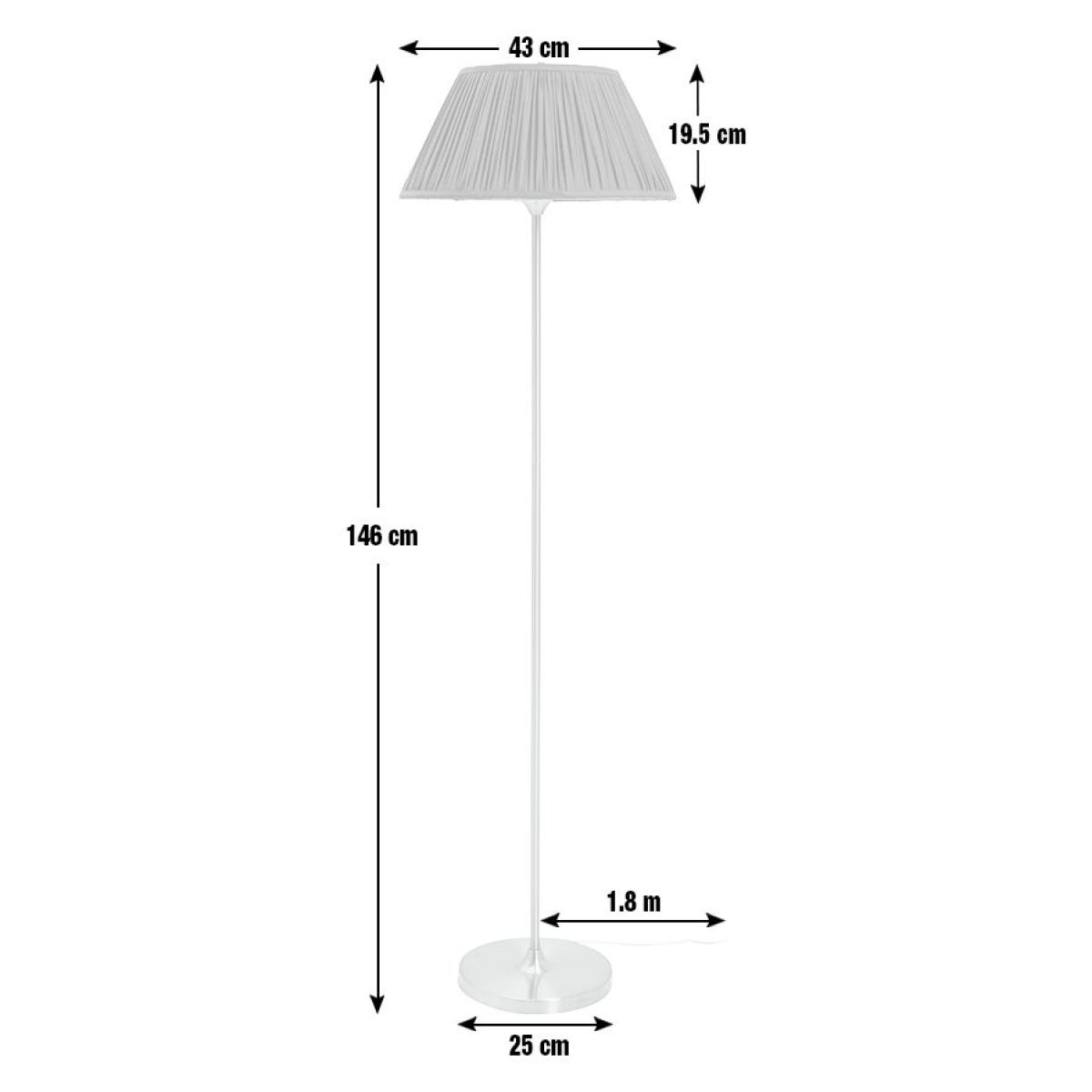 Habitat Pleated Floor Lamp - Satin Nickel – image 10
