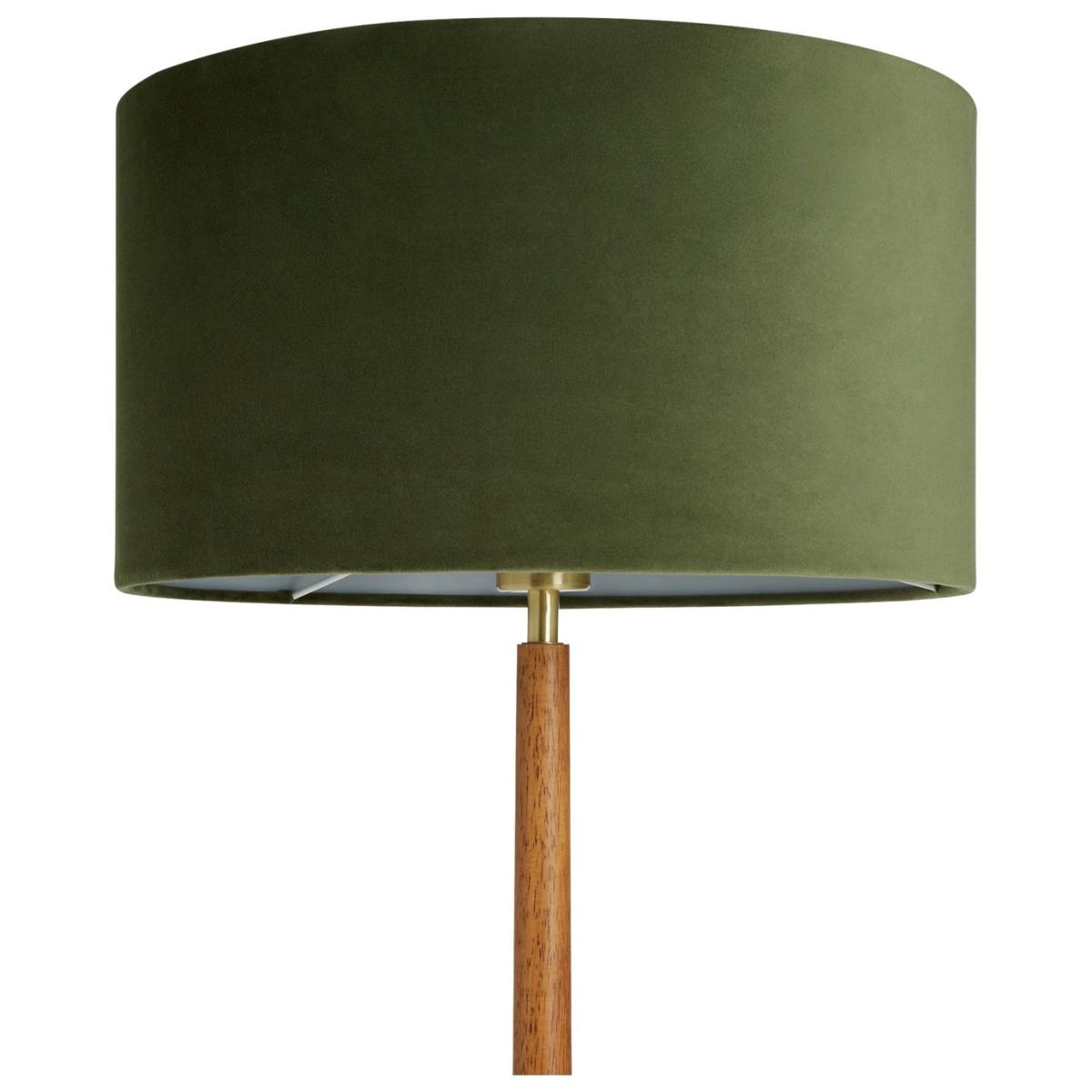 Habitat Tapered and Velvet Stick Floor Lamp - Green & Wood – image 6
