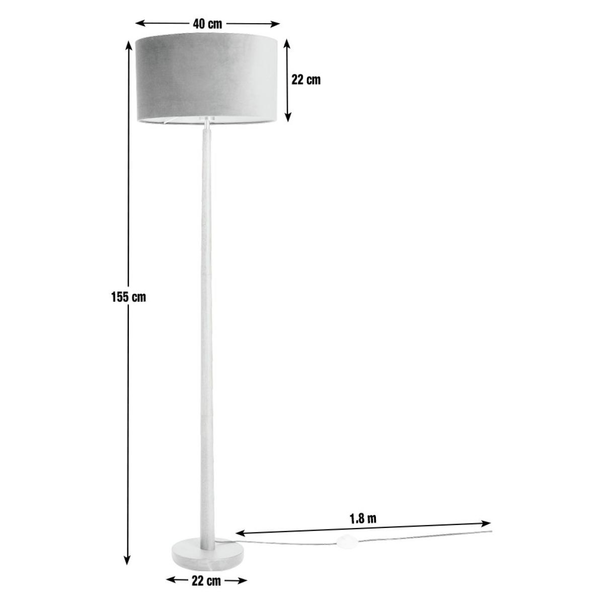 Habitat Tapered and Velvet Stick Floor Lamp - Green & Wood – image 8