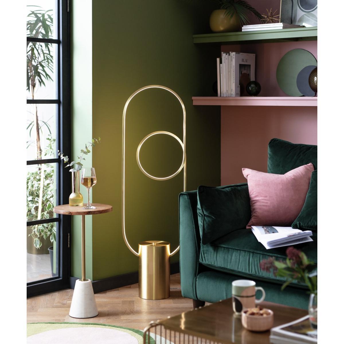 Habitat Pill LED Floor Lamp - Brushed Brass – image 2
